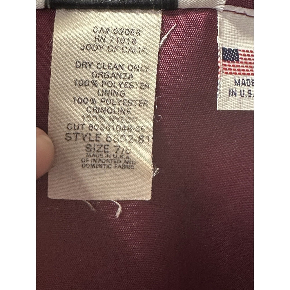 Vtg 90s Y2K Jody California A-Line Wine Burgandy Dress Whimsigoth fairy-prom 7/8 - Picture 6 of 6